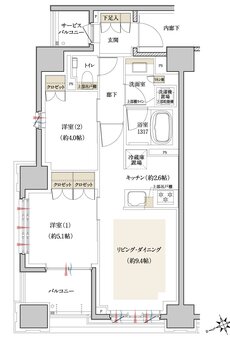 クレヴィア浜田山 間取り A type