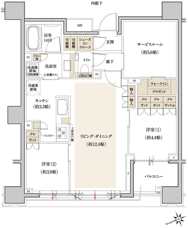 クレヴィア浜田山 間取り C type