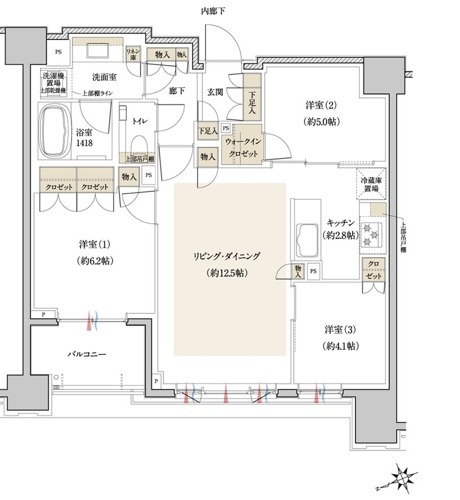 クレヴィア浜田山 間取り E type