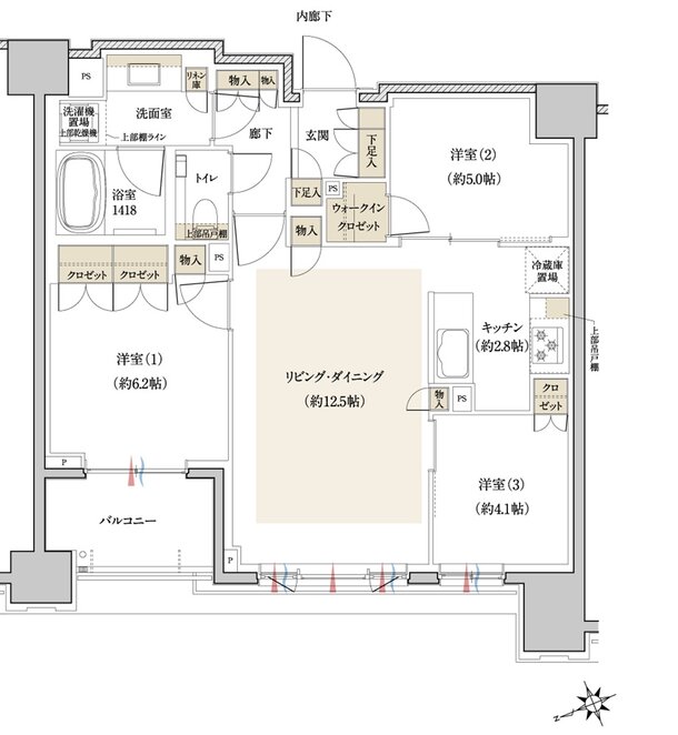 クレヴィア浜田山 間取り E type