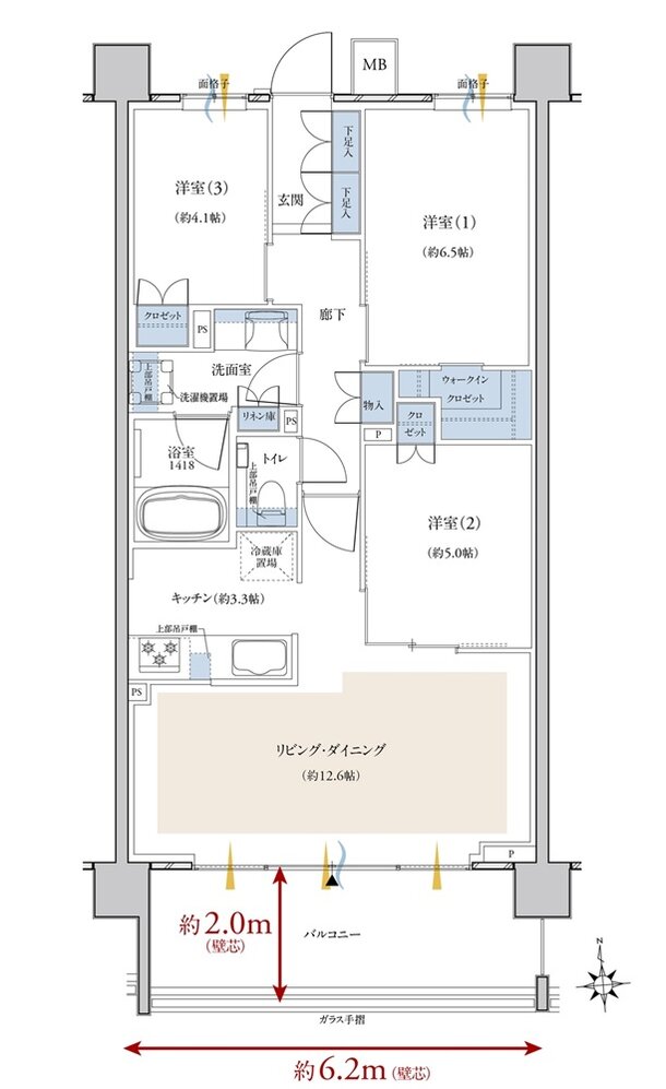 クレヴィア鶴見花月園公園 間取り F2 type