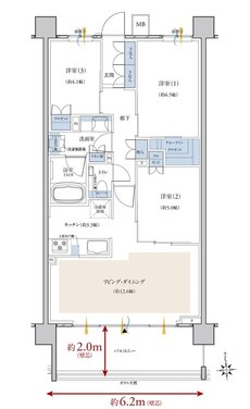 クレヴィア鶴見花月園公園 間取り F2 type