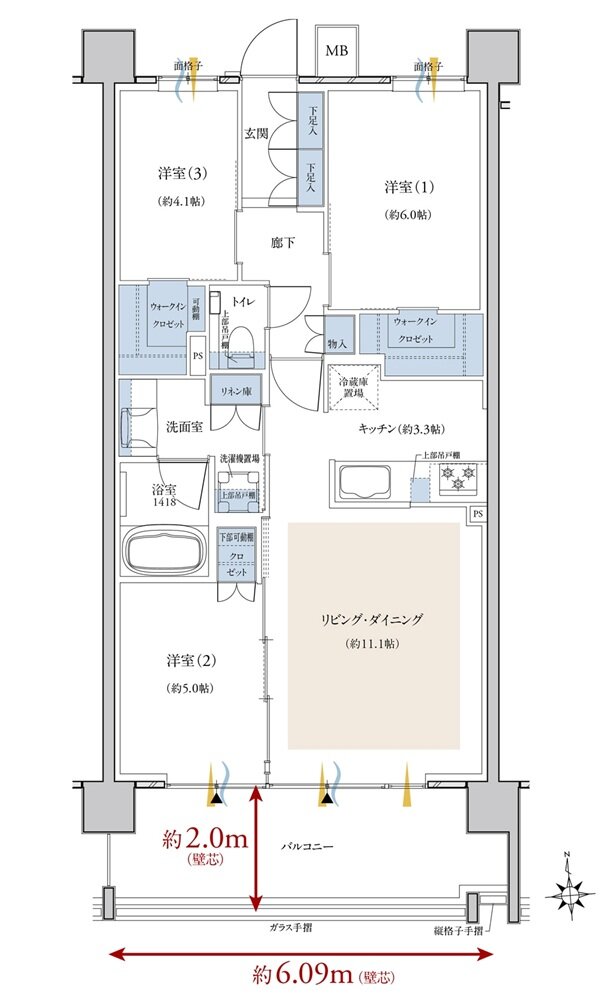 クレヴィア鶴見花月園公園 間取り G4 type