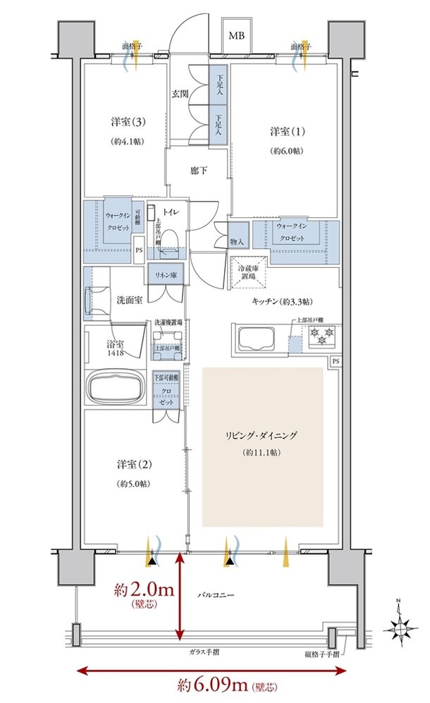 クレヴィア鶴見花月園公園 間取り G4 type