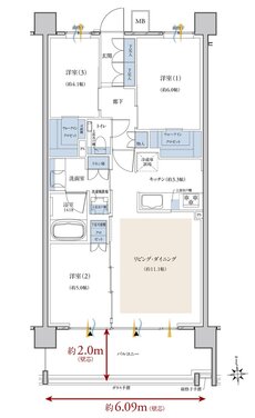 クレヴィア鶴見花月園公園 間取り G4 type