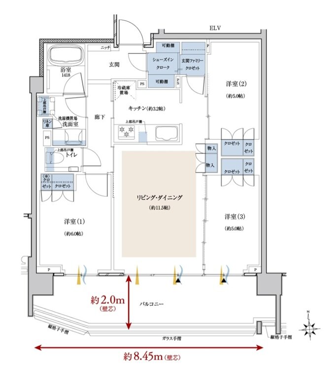 クレヴィア鶴見花月園公園 間取り D type