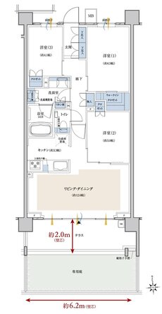 クレヴィア鶴見花月園公園 間取り F1g type