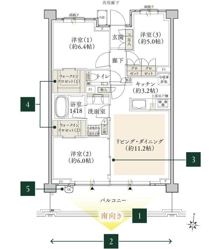 クレヴィア西国分寺 間取り B type