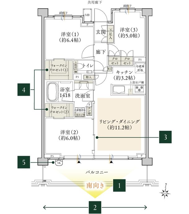 クレヴィア西国分寺 間取り B type