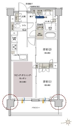 クレヴィア杉並西荻窪 間取り C type