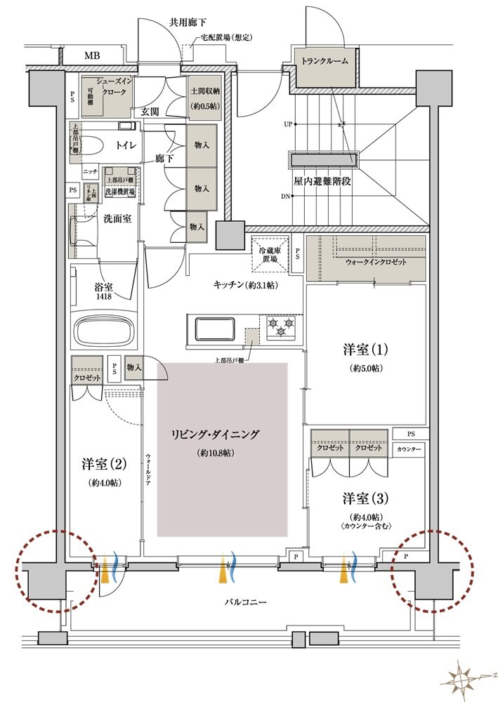 クレヴィア杉並西荻窪 間取り E type