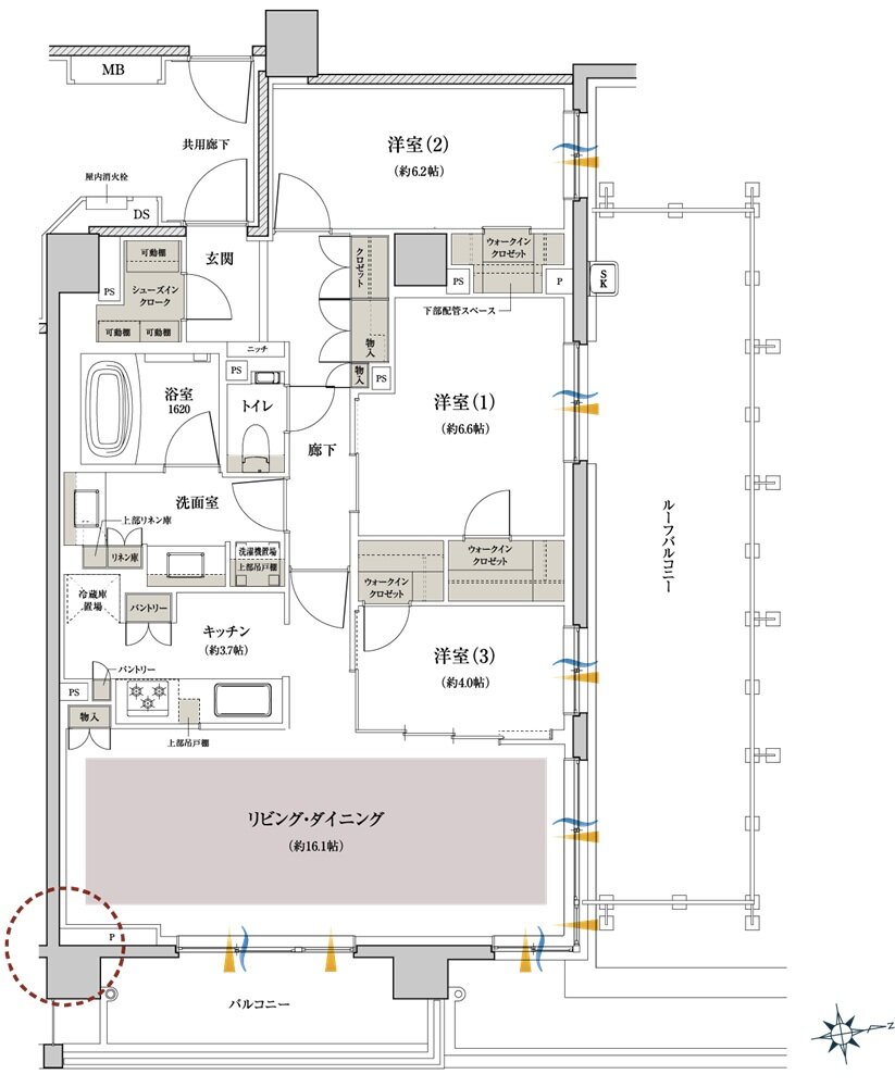クレヴィア杉並西荻窪 間取り O type