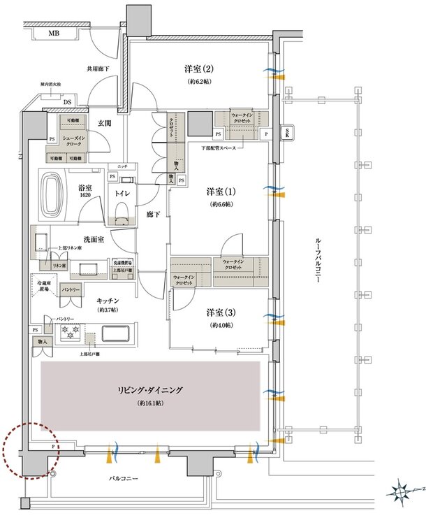 クレヴィア杉並西荻窪 間取り O type