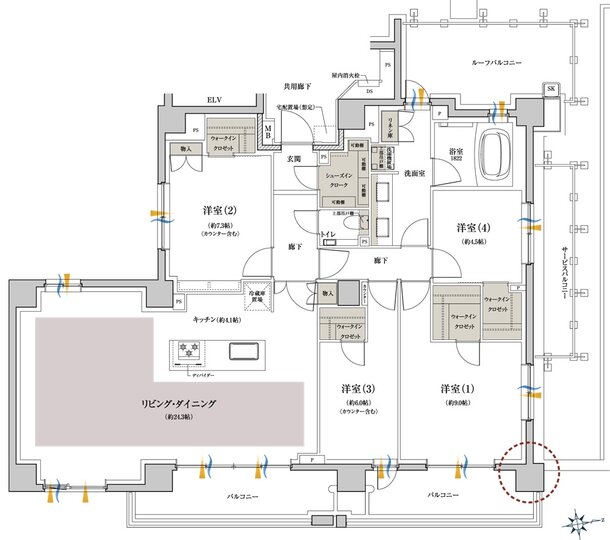 クレヴィア杉並西荻窪 間取り P type