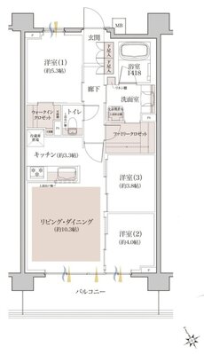 クレヴィア和光 間取り F TYPE