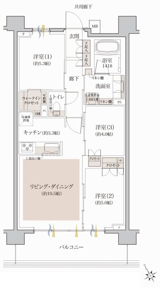 クレヴィア和光 間取り F TYPE メニュープラン