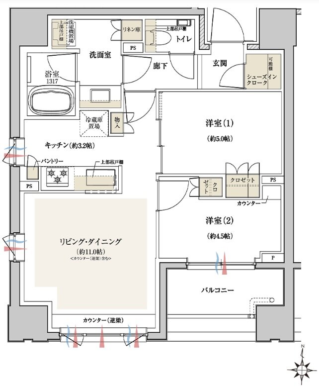 クレヴィア板橋区役所前 間取り A type