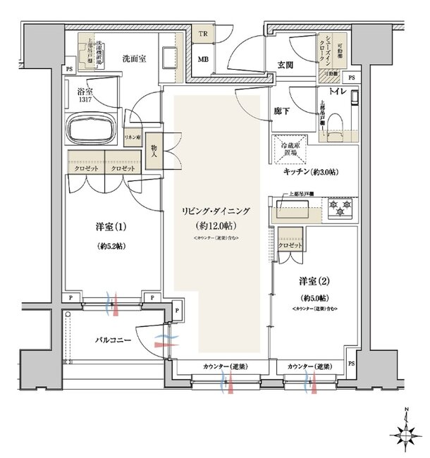 クレヴィア板橋区役所前 間取り B type