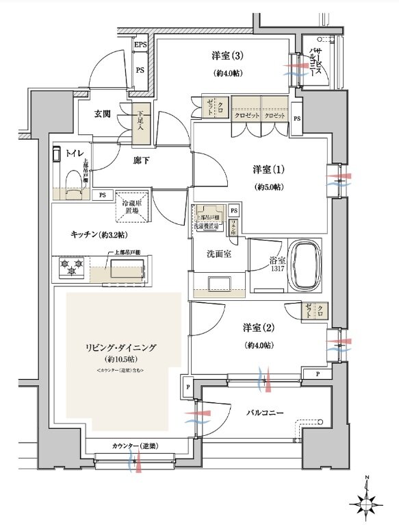 クレヴィア板橋区役所前 間取り D type