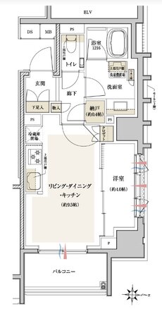 クレヴィア板橋区役所前 間取り F type