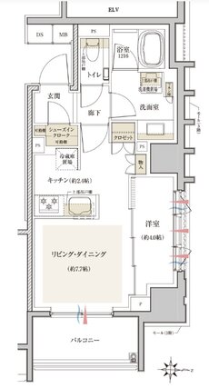 クレヴィア板橋区役所前 間取り F type（MENUPLAN 2）