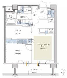 クレヴィア世田谷砧ザ・コート 間取り R type