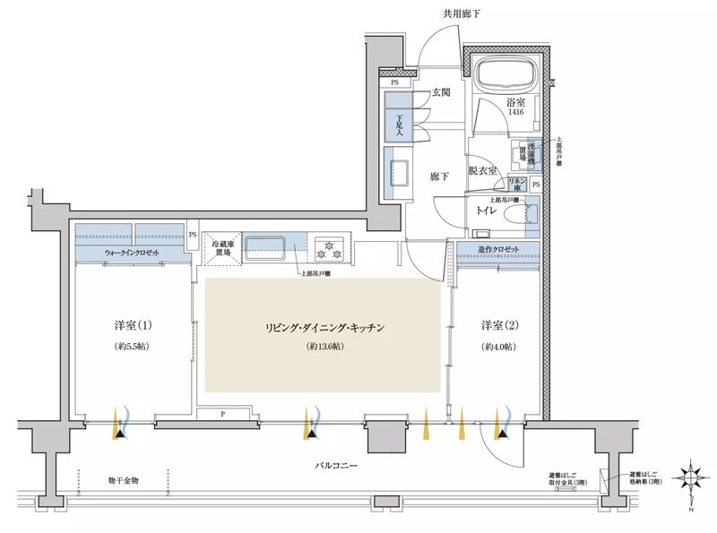 クレヴィア世田谷砧ザ・コート 間取り S type