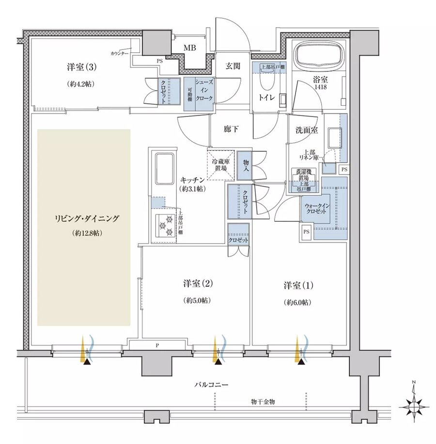 クレヴィア世田谷砧ザ・コート 間取り M type