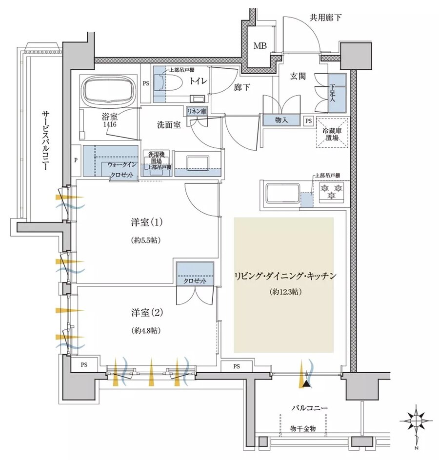 クレヴィア世田谷砧ザ・コート 間取り U type