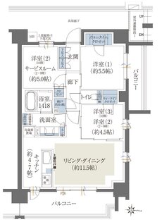 クレヴィア練馬レジデンス 間取り A type