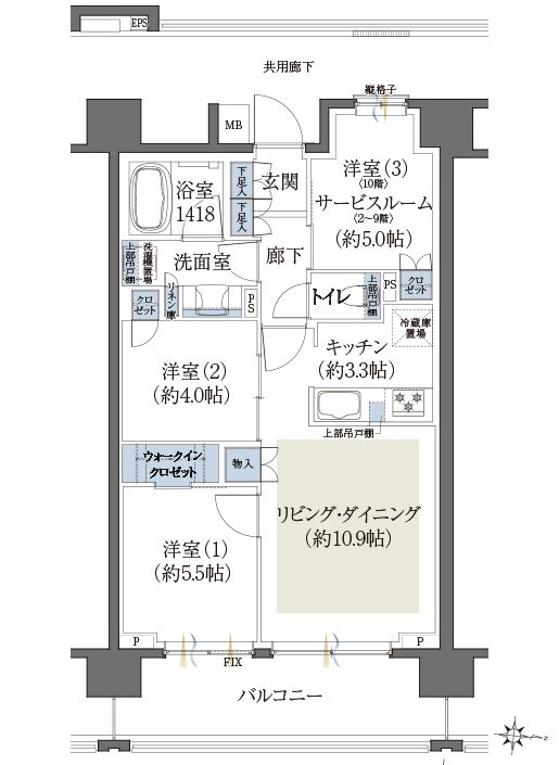 クレヴィア練馬レジデンス 間取り B type