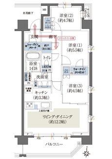 クレヴィア練馬レジデンス 間取り L type