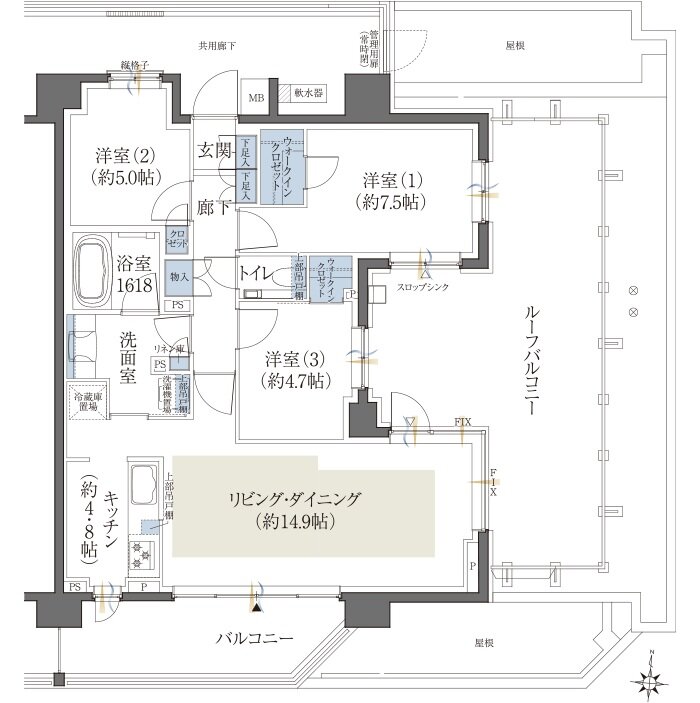 クレヴィア練馬レジデンス 間取り Nr type
