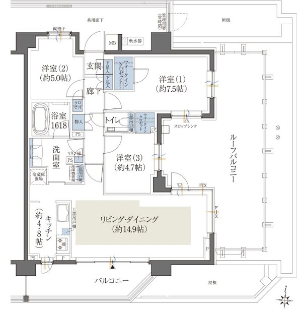 クレヴィア練馬レジデンス 間取り Nr type