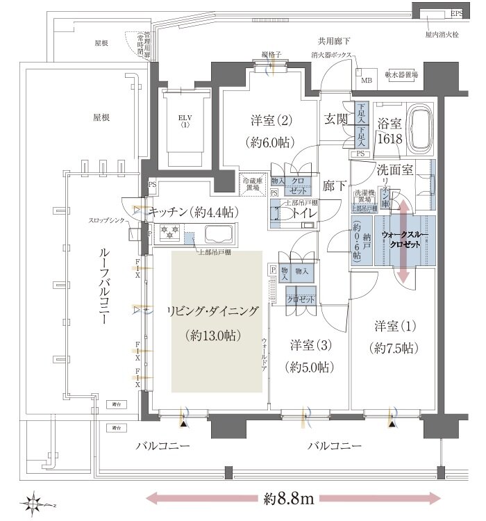 クレヴィア練馬レジデンス 間取り Or type