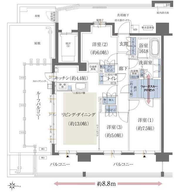 クレヴィア練馬レジデンス 間取り Or type