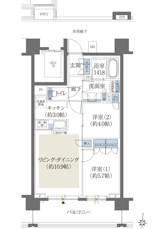 クレヴィア練馬レジデンス 間取り H type