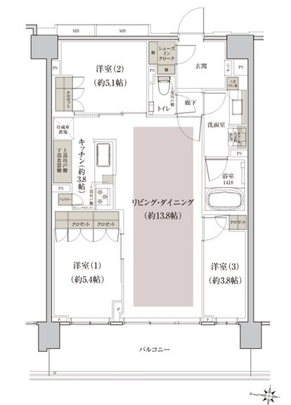 クレヴィア石神井公園 間取り G type