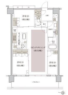 クレヴィア石神井公園 間取り G type