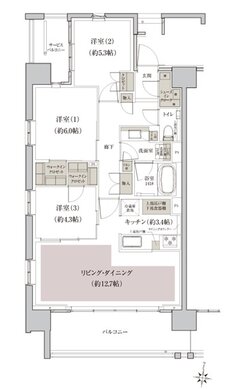 クレヴィア石神井公園 間取り A type