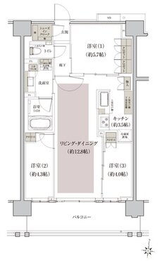 クレヴィア石神井公園 間取り B type