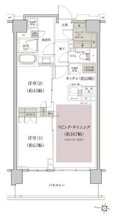 クレヴィア石神井公園 間取り I type