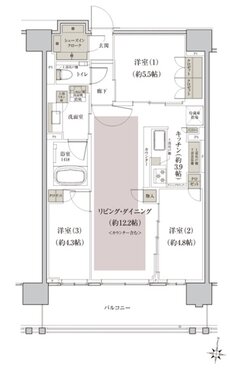 クレヴィア石神井公園 間取り D type