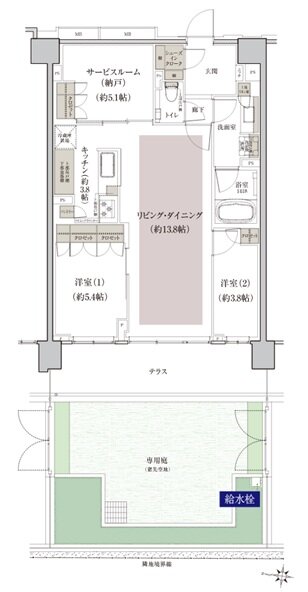 クレヴィア石神井公園 間取り Gg type