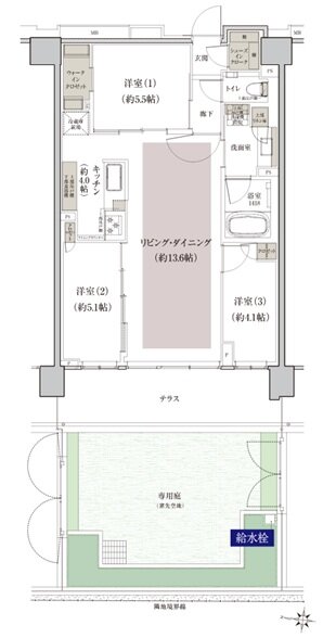 クレヴィア石神井公園 間取り Hg type