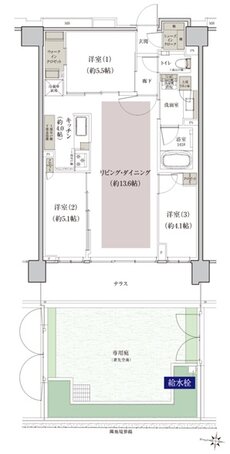 クレヴィア石神井公園 間取り Hg type