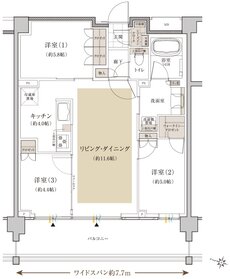 クレヴィア新川崎 間取り L type