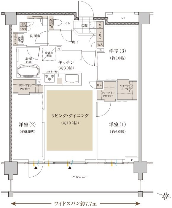 クレヴィア新川崎 間取り M type