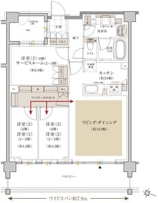 クレヴィア新川崎 間取り D type