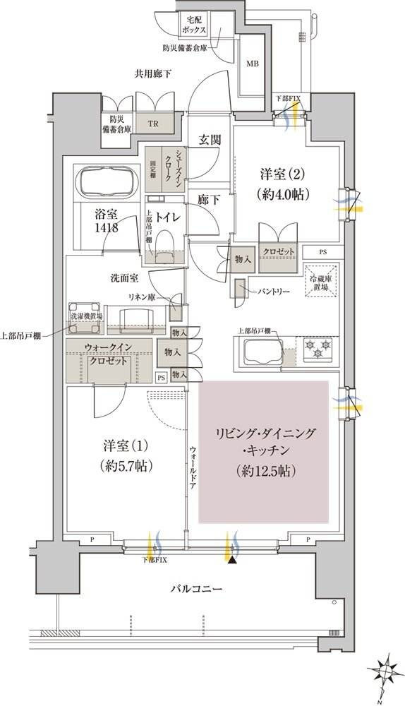 クレヴィア横浜ポートサイド 間取り A type